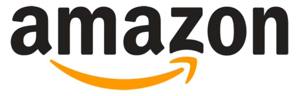 A green background with an orange arrow and the word amazon.